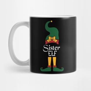 Sister Elf Matching Family Group Christmas Party Pajama Mug